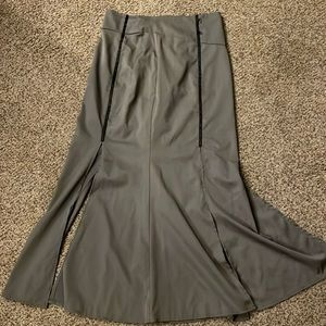Long grey light weight skirt